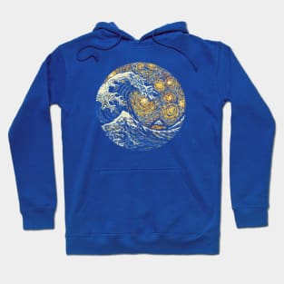 Kanagawa Wave The Starry Night by Tobe Fonseca Hoodie